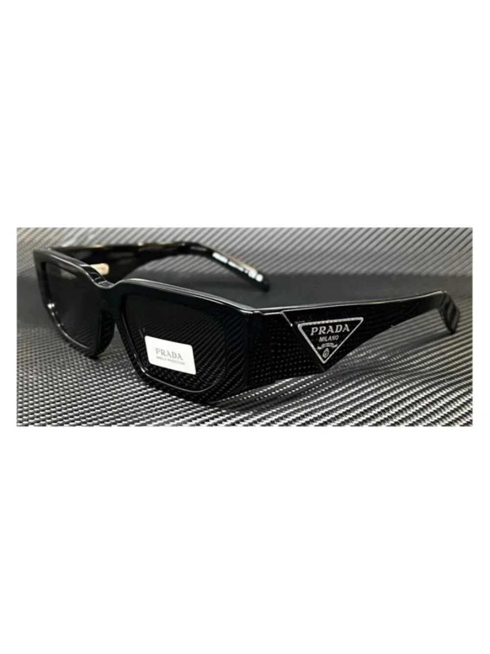 New PRADA Men Black Sunglasses 55-17-140